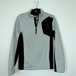 Spyder 3/4 zip grey polar pullover men’s small